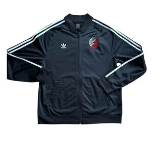Adidas Portland Trail Blazers Black Track Jacket NBA Basketball XL Men’s